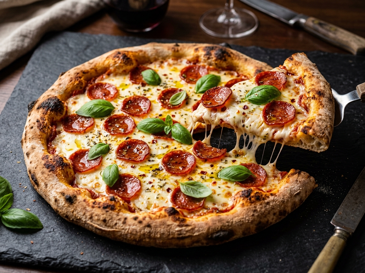 Pizzas Italianas con Queso Extra Crujiente